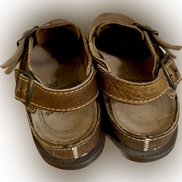 Rare Vintage Dr. Martens Tan/Brown Slingback Clog Made in England Shoes Sz8 8194 - Picture 4 of 7